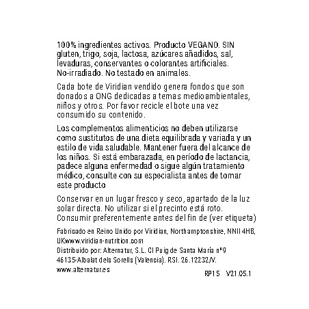 Comprar online SYNERBIO DIARIO 30 VEG CAPS VIRIDIAN - Farmacia Coliseum