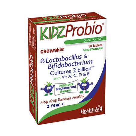 Comprar KIDZPROBIO 30 COMP MASTICABLES HEALTH AID NUTRINAT online - Farmacia Coliseum