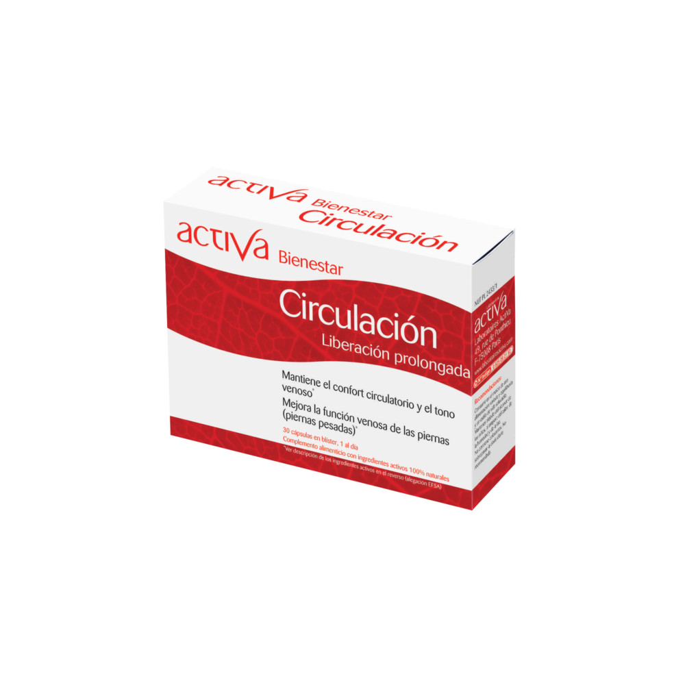 Comprar online BIENESTAR CIRCULACION 30 CAPS ACTIVA - Farmacia Coliseum
