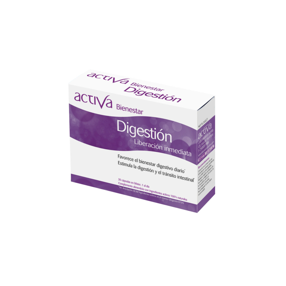 Comprar online BIENESTAR DIGESTION 30 CAPS  ACTIVA - Farmacia Coliseum