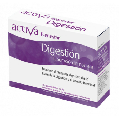 Comprar online BIENESTAR DIGESTION 30 CAPS  ACTIVA - Farmacia Coliseum