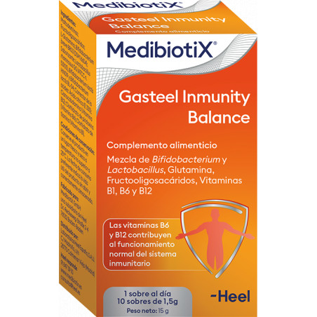 Comprar GASTEEL INMUNITY BALANCE MEDIBIOTIX 10 SOBRES HEEL online - Farmacia Coliseum