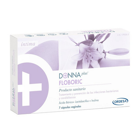 Comprar online DONNAPLUS FLOBORIC VAGINAL 7 CAPS VAGINAL LILA