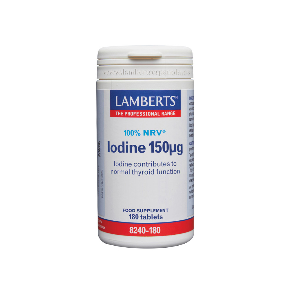 Comprar online IODINE 150 MCG 180 COMP LAMBERTS - Farmacia Coliseum