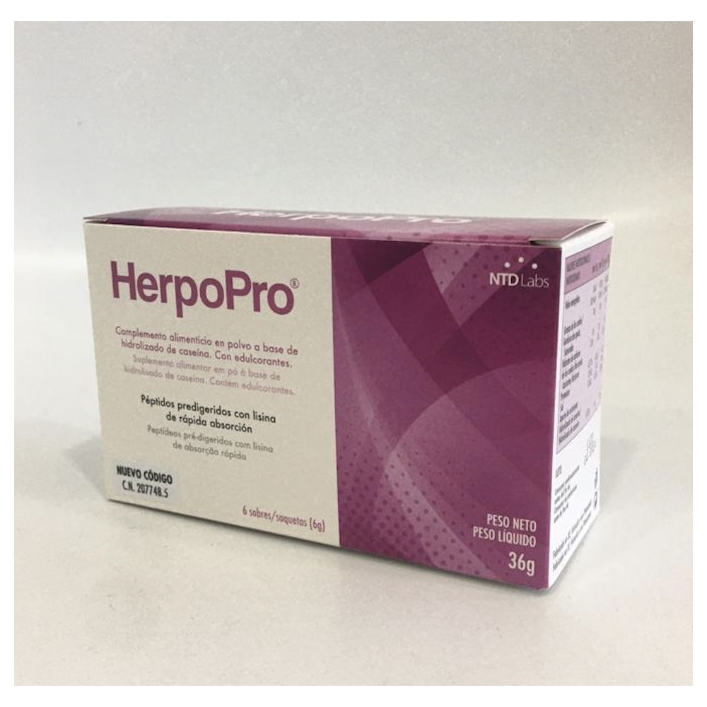 Comprar HERPOPRO 6 SOBRES 6 G NTD LABS Online - Farmacia Coliseum