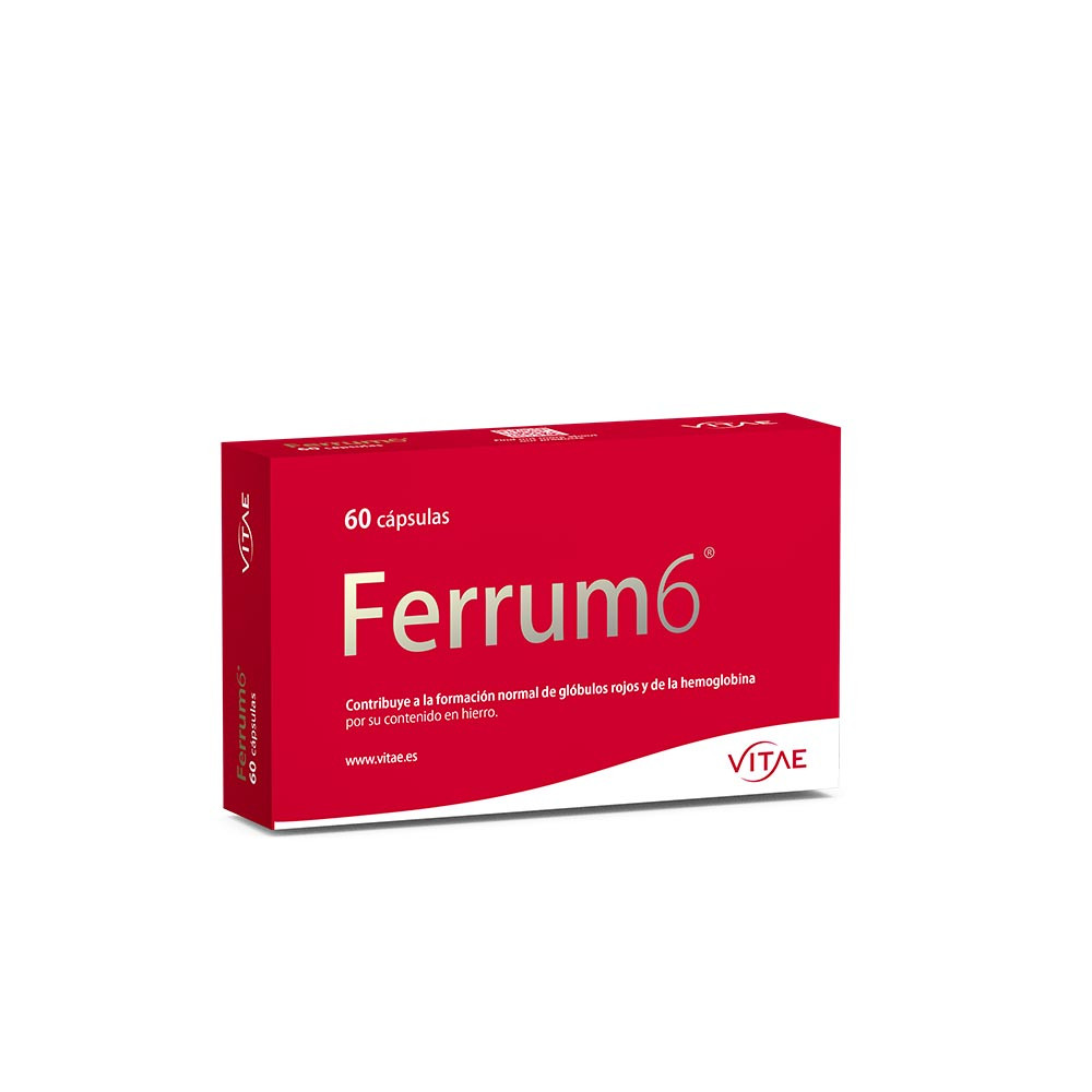 Comprar FERRUM 6 (HIERRO 7 MG+FOLICO+ESPIRULINA) 60 CAP VITAE online