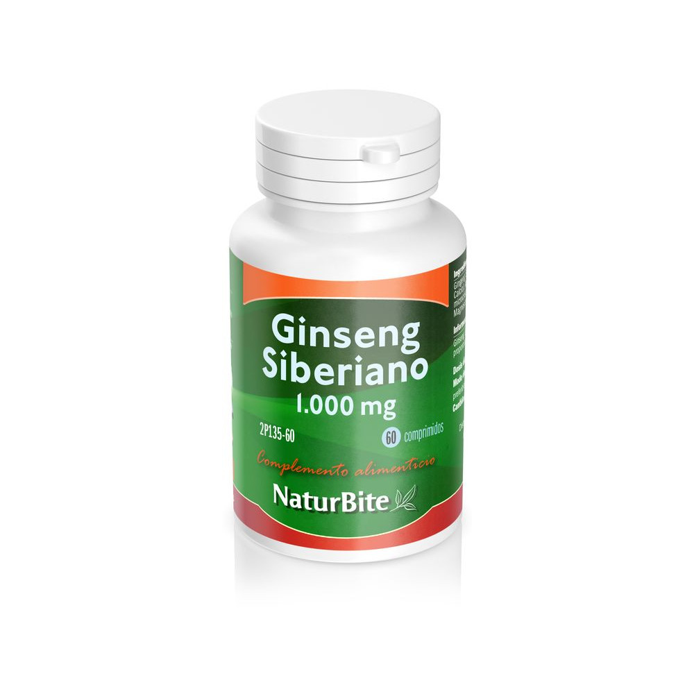Comprar GINSENG SIBERIANO 1000 MG 60 COMP NATURBITE online - Farmacia Coliseum