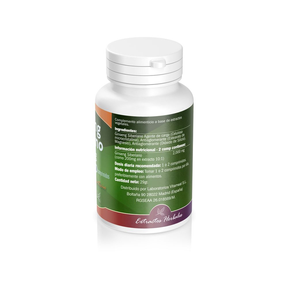 Comprar GINSENG SIBERIANO 1000 MG 60 COMP NATURBITE online - Farmacia Coliseum