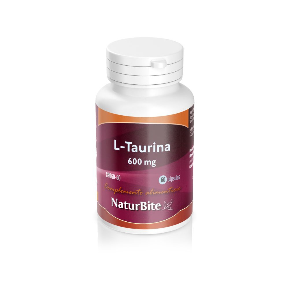 Comprar online TAURINA 600 MG 60 CAP NATURBITE - Farmacia Coliseum