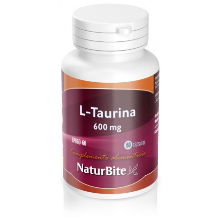 Comprar online TAURINA 600 MG 60 CAP NATURBITE - Farmacia Coliseum