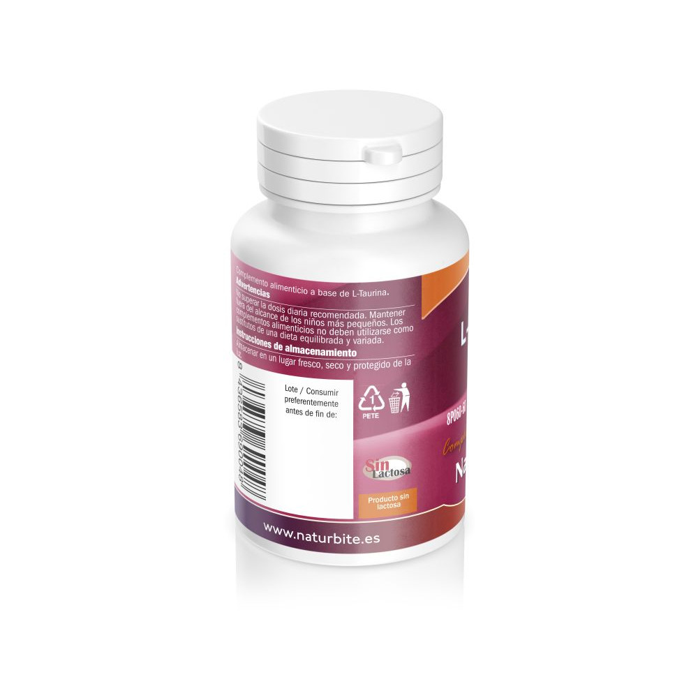 Comprar online TAURINA 600 MG 60 CAP NATURBITE - Farmacia Coliseum