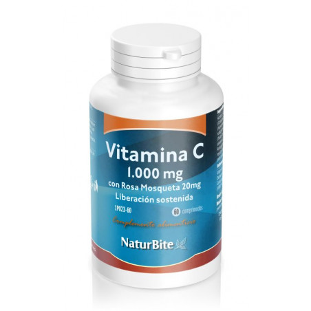 Comprar VITAMINA C 1000 MG CON ROSA MOSQUETA 20 MG 60 COMP NATURBITE online