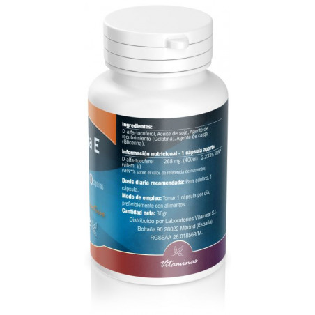 Comprar VITAMINA E 400 UI NATURAL 60 CAP NATURBITE online - Farmacia Coliseum