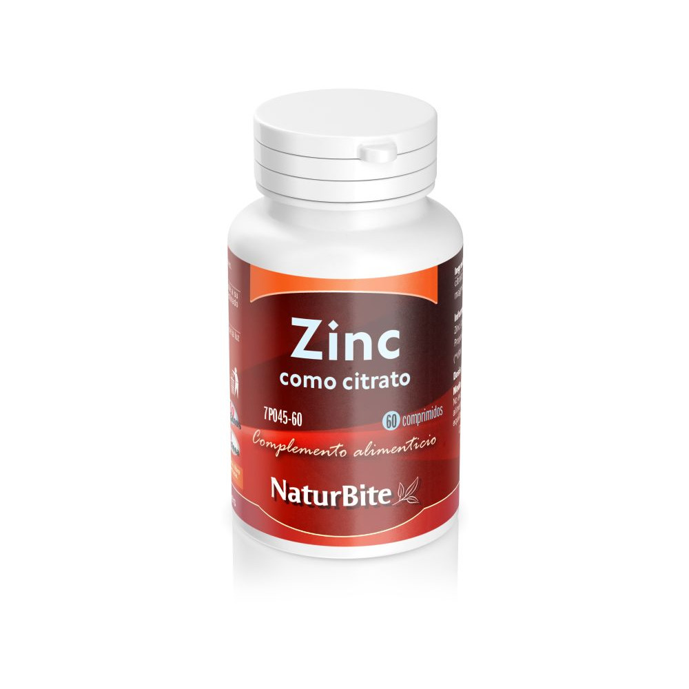 Comprar ZINC CITRATO 15 MG 60 COMP NATURBITE online - Farmacia Coliseum