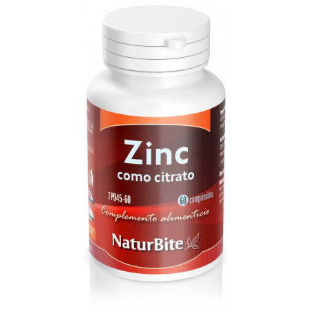 Comprar ZINC CITRATO 15 MG 60 COMP NATURBITE online - Farmacia Coliseum