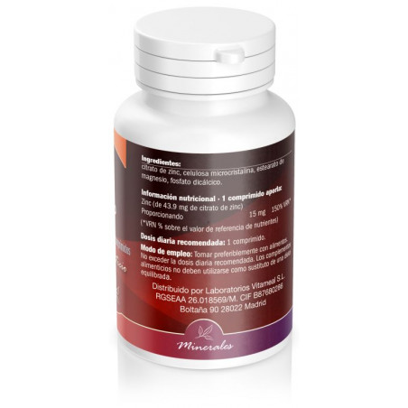 Comprar ZINC CITRATO 15 MG 60 COMP NATURBITE online - Farmacia Coliseum