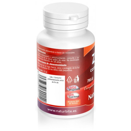 Comprar ZINC CITRATO 15 MG 60 COMP NATURBITE online - Farmacia Coliseum
