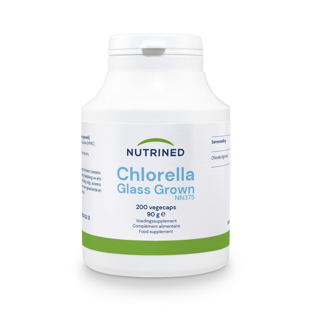 Comprar online CHLORELLA GLASS GROWN 200 VCAPS NUTRINED - Farmacia Coliseum