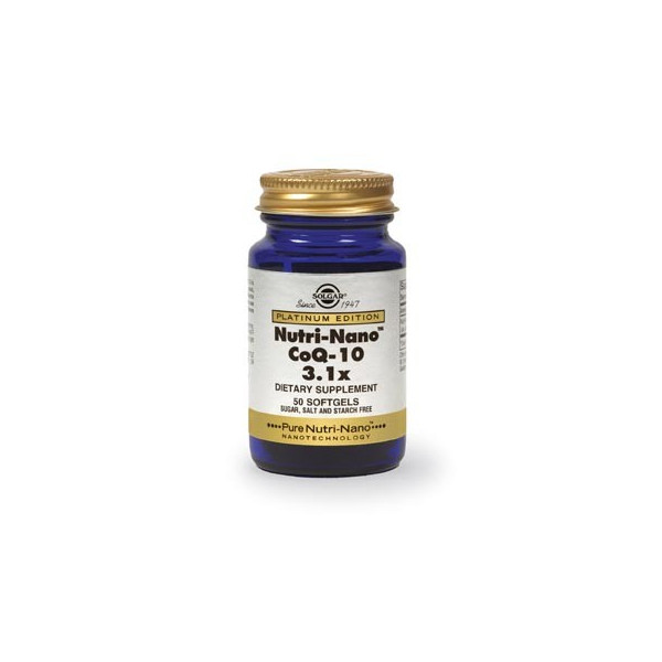 Comprar NUTRINANO COQ10 3.1X 50 CAP SOLGAR online - Farmacia Coliseum