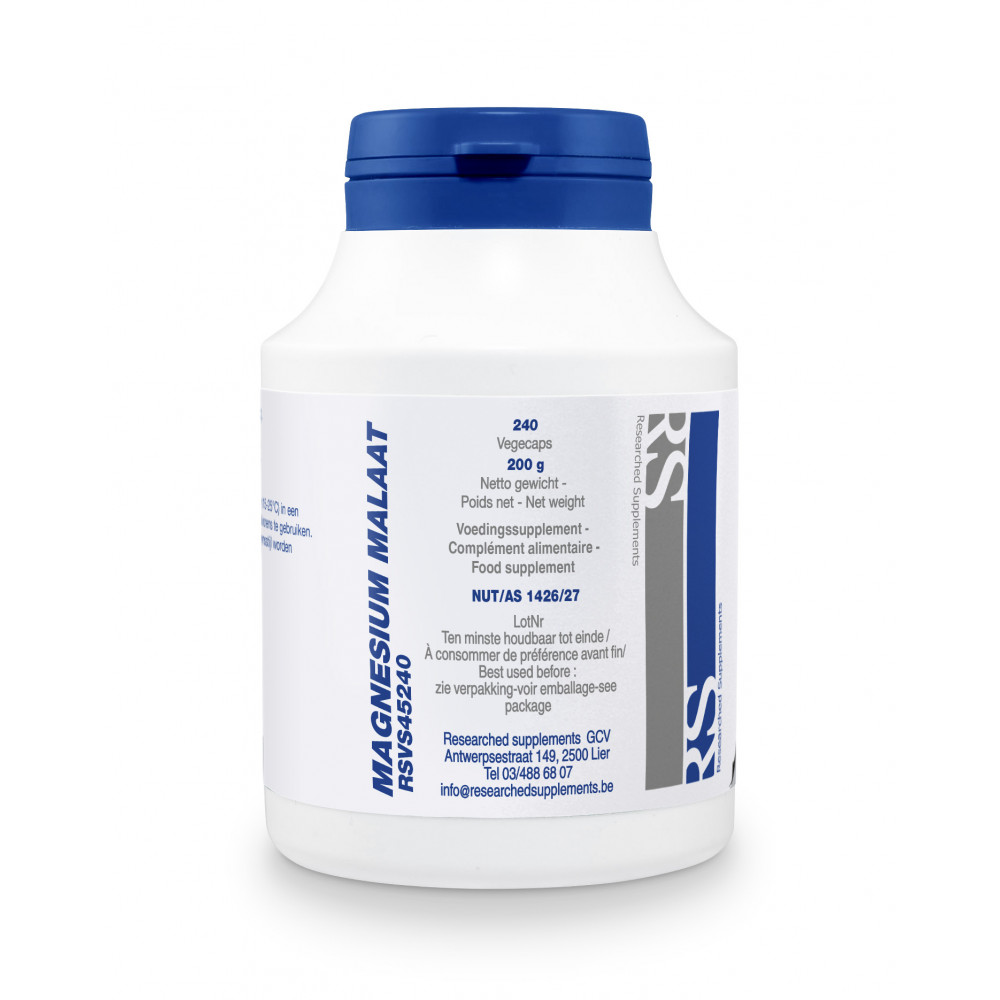 Comprar MAGNESIUM MALATE 600MG 240 CAPS NUTRINED online - Farmacia Coliseum
