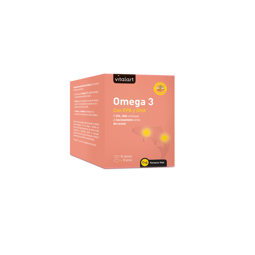 Comprar OMEGA 3 - 30 CÁPSULAS + 30 PERLAS VITALART - Farmacia Coliseum