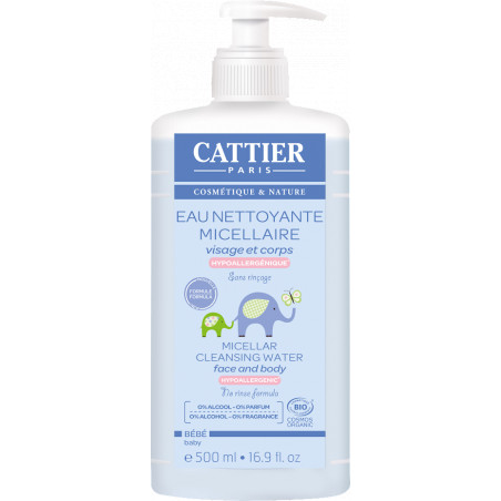 Comprar BEBE AGUA LIMPIADORA MICELAR CARA CUERPO 500 CC CATTIER