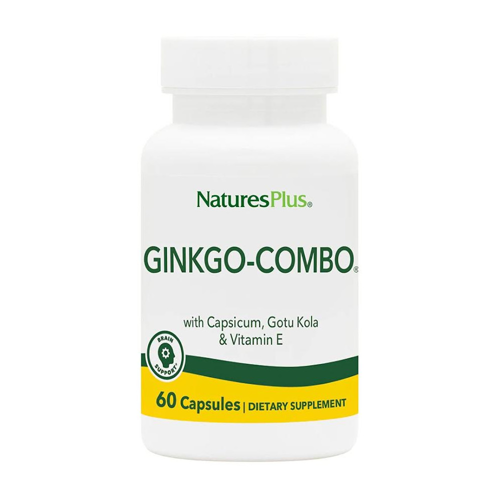 GINKGO COMBO (GINKGO, CAYENA, GOTU KOLA) 60 CAPS NATURE'S PLUS