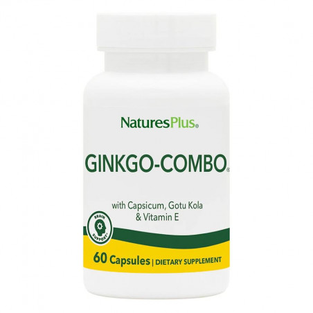 GINKGO COMBO (GINKGO, CAYENA, GOTU KOLA) 60 CAPS NATURE'S PLUS