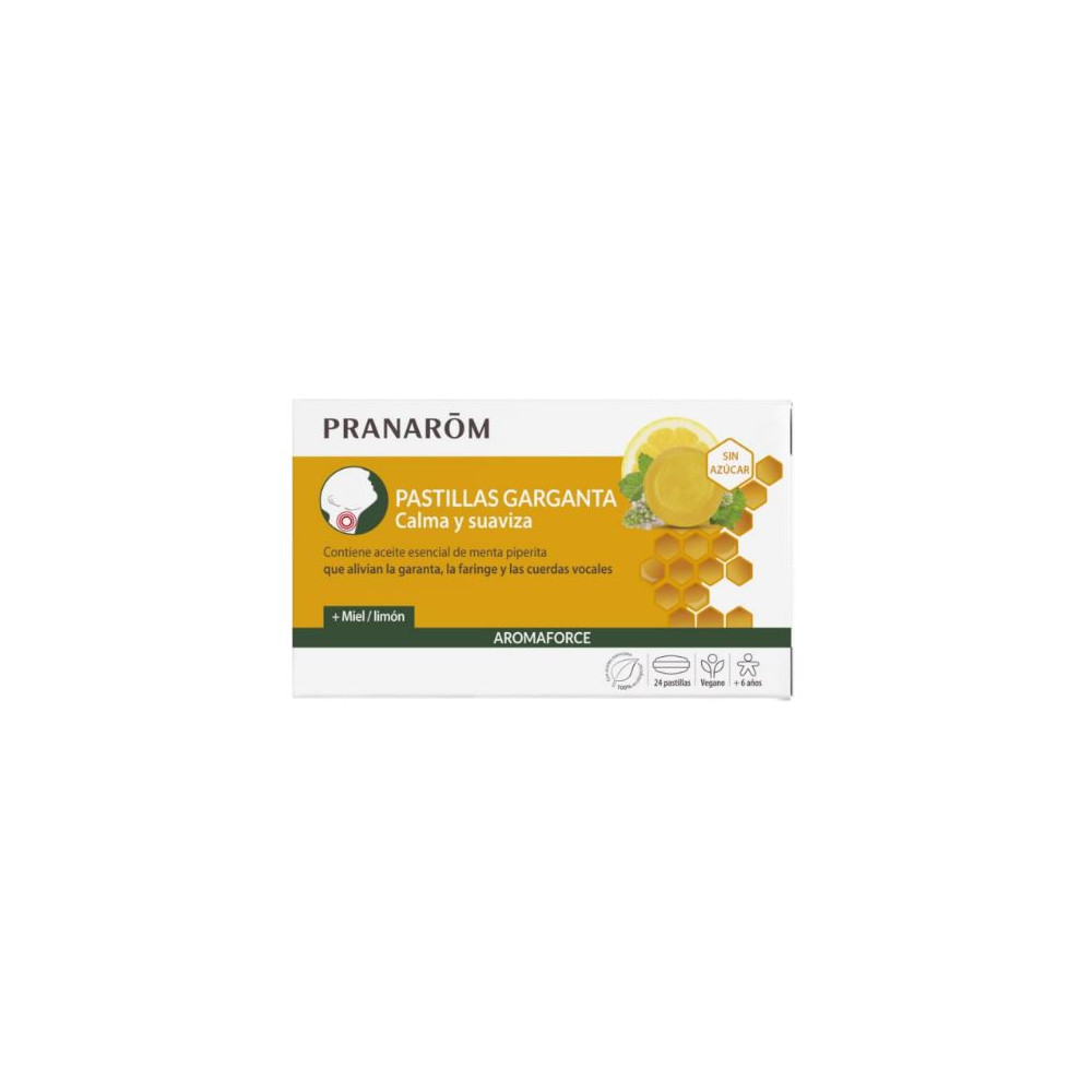 Compra AROMAFORCE PASTILLAS GARGANTA MIEL LIMON 24 PAST PRANAROM