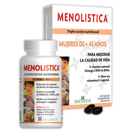 Comprar online MENOLISTICA 60 CAP HOLISTICA - Farmacia Coliseum