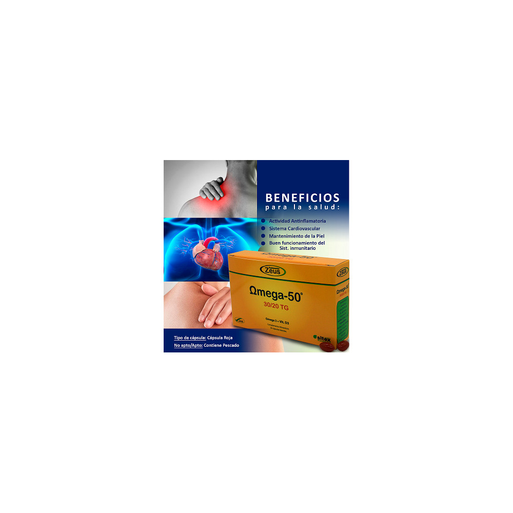 Comprar OMEGA 50 30/20 30 PERLAS ZEUS online - Farmacia Coliseum