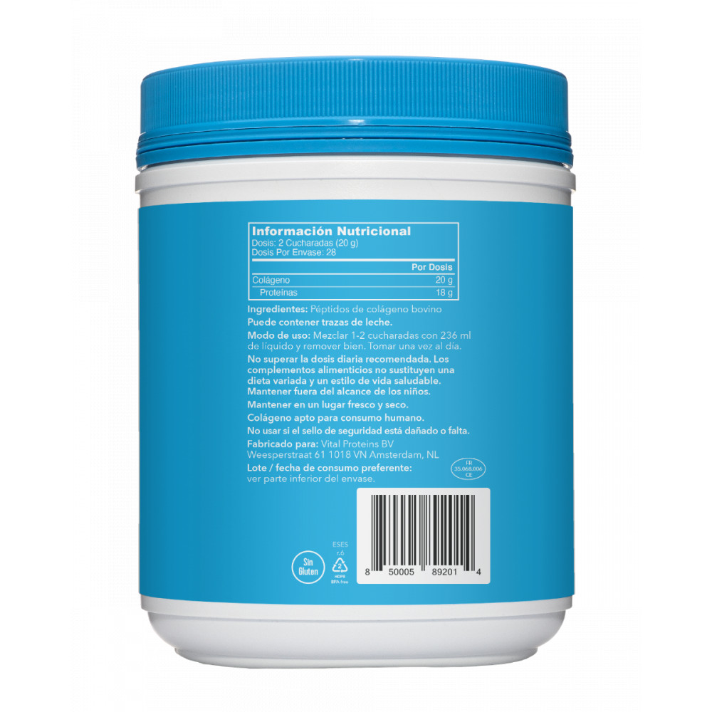 Comprar COLLAGEN PEPTIDES NEUTRO 567 G VITAL PROTEINS online - Farmacia Coliseum