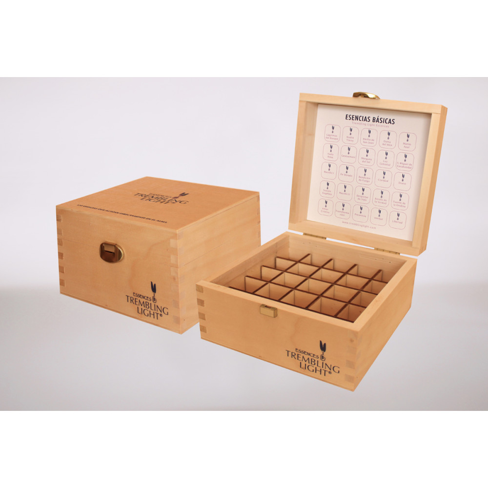 Comprar CAJA DE MADERA PARA 25 ESENCIAS BASICAS TREMBLING LIGHT