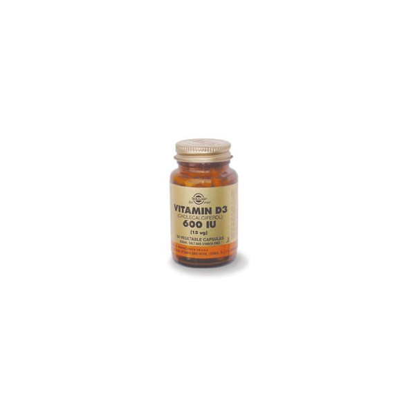 VITAMINA D3 600 UI (15MCG) COLECALCIFEROL DE LANOLINA 60 CAP SOLGAR
