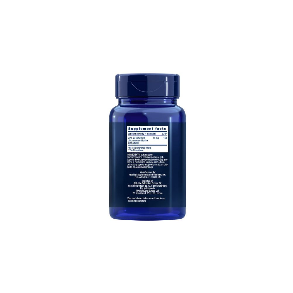 Comprar ZINC CAPS 15 MG 150 VEG CAP LIFE EXTENSION - Farmacia Coliseum