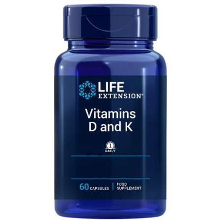 Comprar VITAMINS D AND K 60 VEG CAP EU VERSION LIFE EXTENSION - Farmacia Coliseum