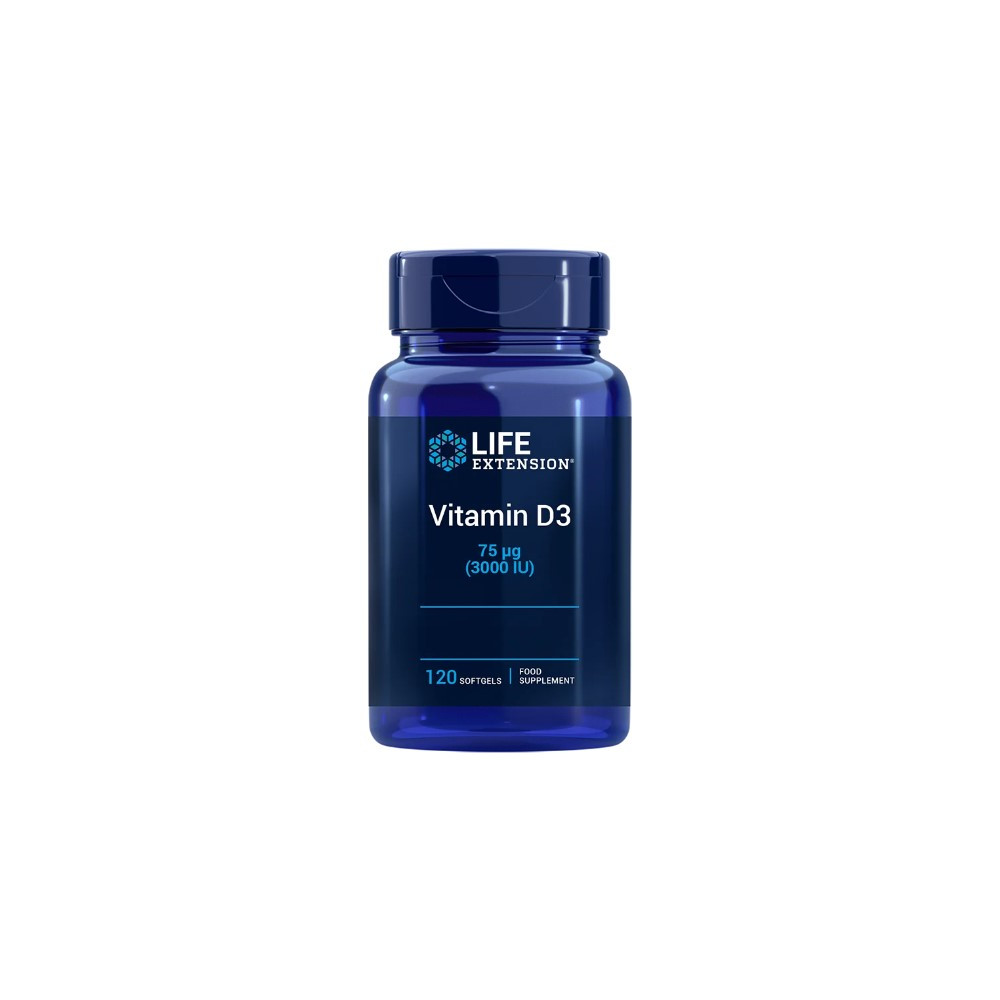 Comprar VITAMIN D3 3000 IU 120 PERLAS LIFE EXTENSION - Farmacia Coliseum