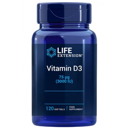 Comprar VITAMIN D3 3000 IU 120 PERLAS LIFE EXTENSION - Farmacia Coliseum