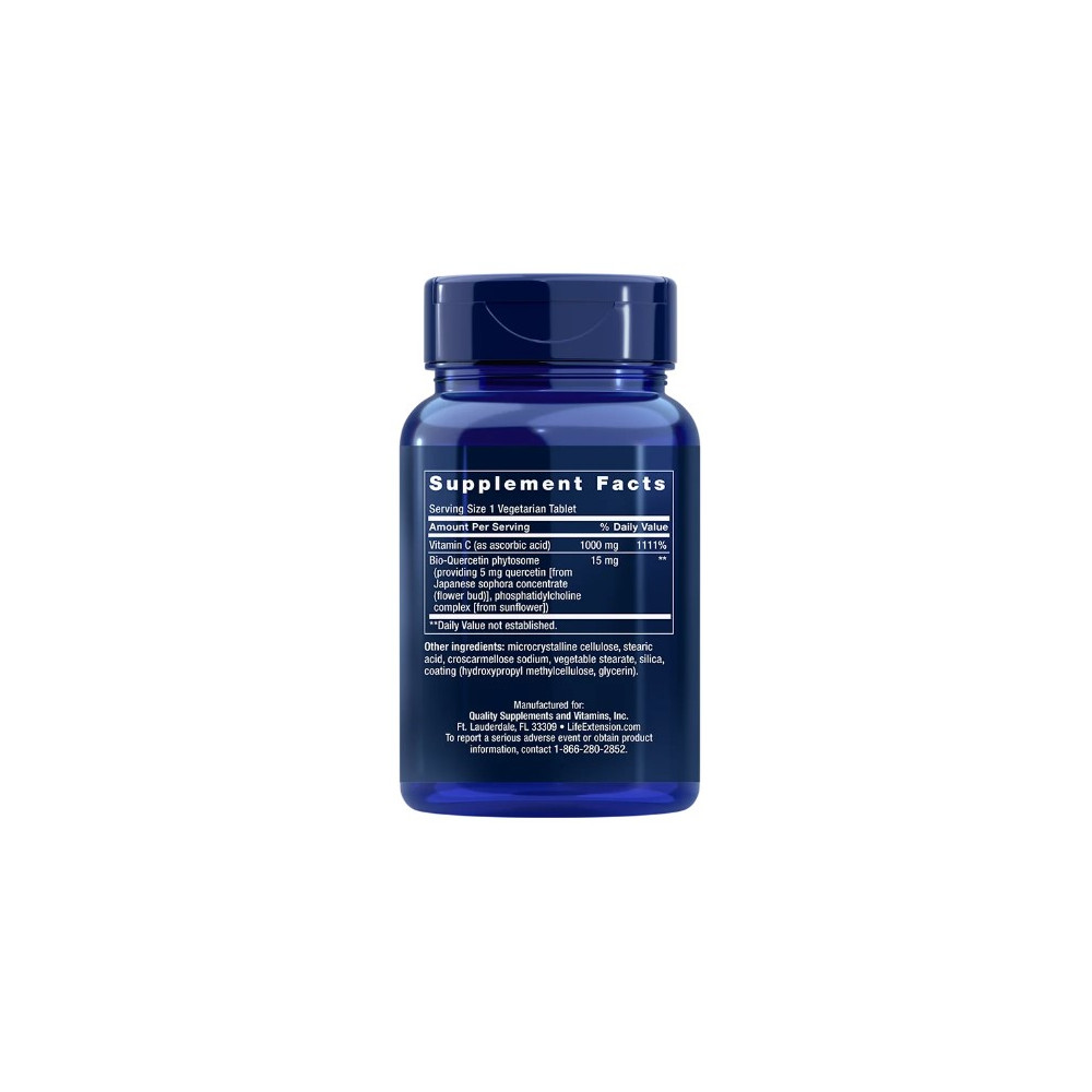 Comprar VITAMIN C AND BIO-QUERCETIN PHYTOSOME 60 VEG COMP LIFE EXTENSION online - Farmacia Coliseum