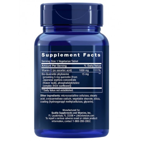 Comprar VITAMIN C AND BIO-QUERCETIN PHYTOSOME 60 VEG COMP LIFE EXTENSION online - Farmacia Coliseum