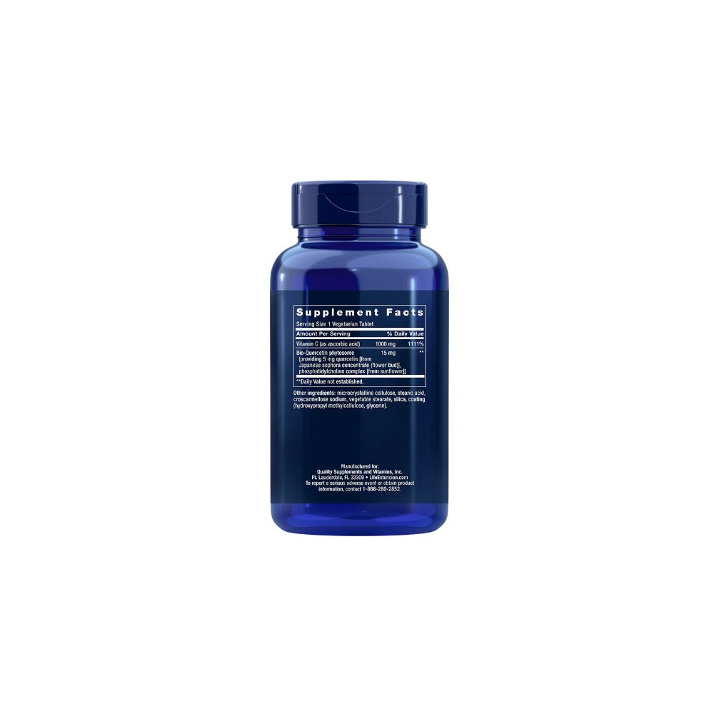Comprar VITAMIN C AND BIO-QUERCETIN PHYTOSOME 250 VEG COMP LIFE EXTENSION - Farmacia Coliseum