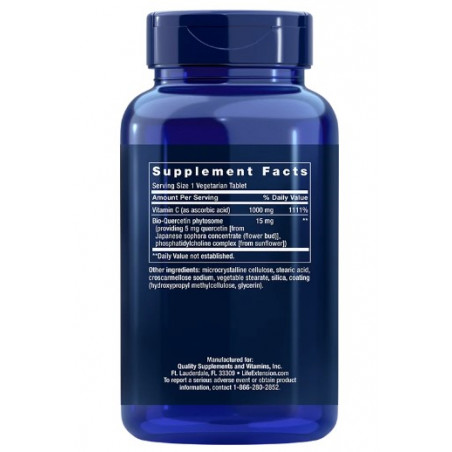 Comprar VITAMIN C AND BIO-QUERCETIN PHYTOSOME 250 VEG COMP LIFE EXTENSION - Farmacia Coliseum