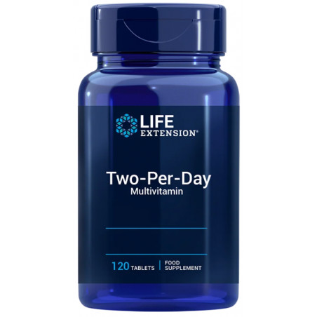 Comprar TWO-PER-DAY CAP 120 CAP LIFE EXTENSION online - Farmacia Coliseum