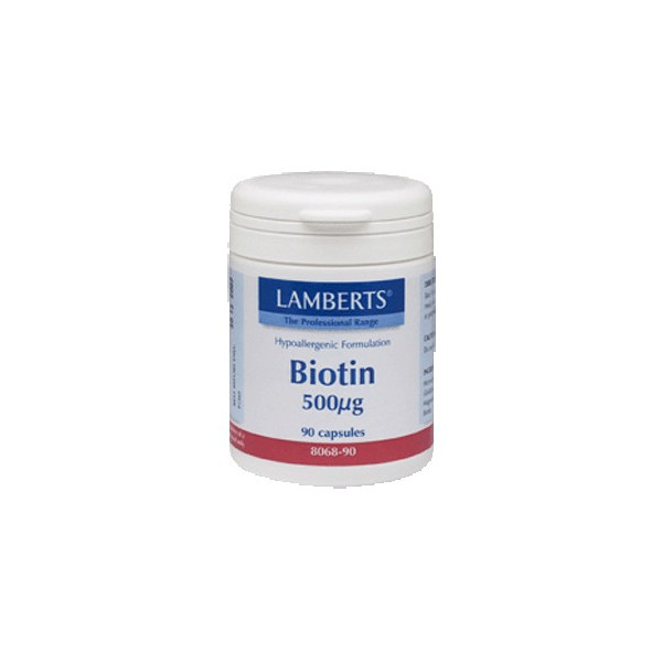 Comprar online BIOTINA 500 MCG.90 CAP LAMBERTS - Farmacia Coliseum