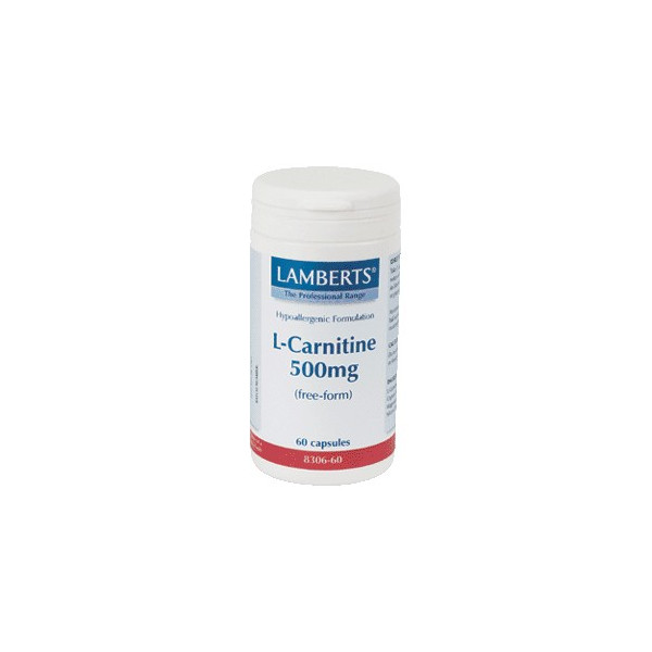 Comprar CARNITINA 500 MG 60 CAP LAMBERTS online - Farmacia Coliseum