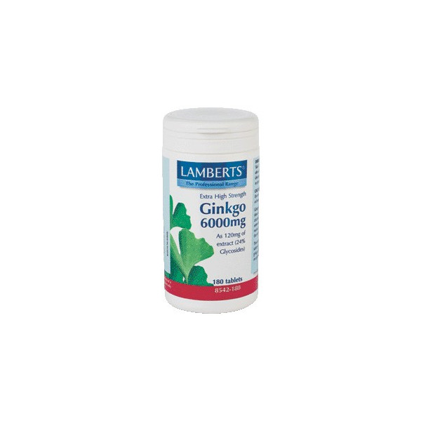 Comprar online GINKGO BILOBA 6000 MG 180 COMP LAMBERTS - Coliseum